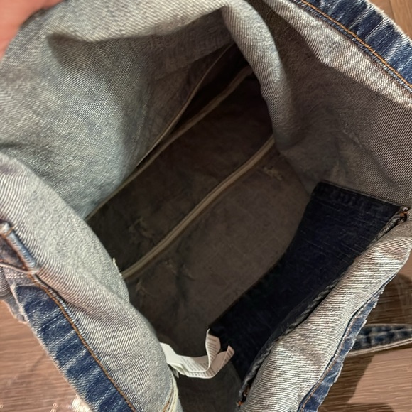 American Eagle Distressed Denim Tote New with Tags - Picture 12 of 16